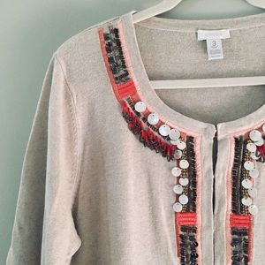 Chico's Beaded Cardigan size 3 ( XL )